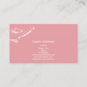 Niedliches Button und Whisky Kuchen Bäckerei Rosa Visitenkarte (Rückseite)