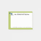 Niedliches Button vom Schreibtisch des Lehrers Post-it Klebezettel (Vorderseite)