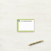 Niedliches Button vom Schreibtisch des Lehrers Post-it Klebezettel (Auf Schreibtisch)