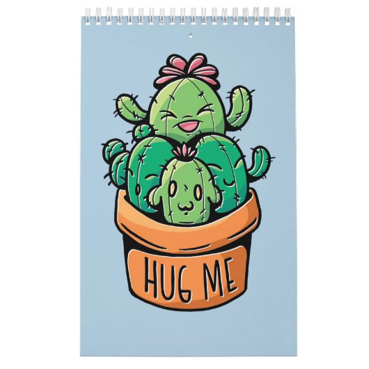 Niedliches Cacti Hug Kalender (Titelbild)