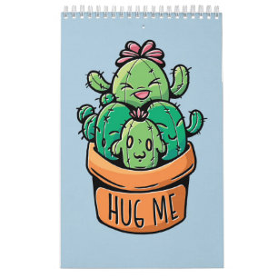 Niedliches Cacti Hug Kalender