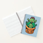 Niedliches Cacti Hug Notizblock (Innenseite)