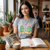 Niedliches Cactus Couple Design Tri-Blend Shirt