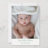 Niedliches Cactus Floral Baby Shower Foto Vielen D Dankeskarte (Rückseite)