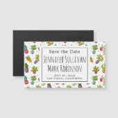 Niedliches Cactus Fun Succulents Muster Save the D Magnetkarte (Vorne/Hinten)