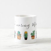 Niedliches Cactus Greenery Blume Kaffeetasse (Mittel)