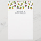 Niedliches Cactus Nature Succulents-Muster Briefpapier (Vorderseite)