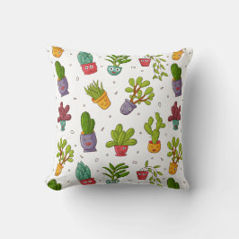 Niedliches Cactus Nature Succulents-Muster Kissen