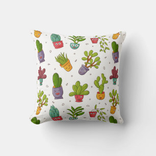 Niedliches Cactus Nature Succulents-Muster Kissen