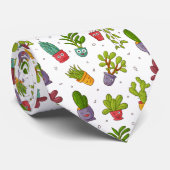 Niedliches Cactus Nature Succulents-Muster Krawatte (Gerollt)