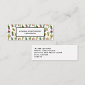 Niedliches Cactus Nature Succulents-Muster Mini Visitenkarte (Vorne/Hinten)