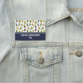 Niedliches Cactus Nature Succulents-Muster Namensschild (Beispiel)