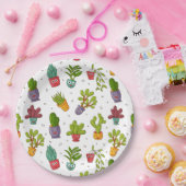 Niedliches Cactus Nature Succulents-Muster Pappteller (Party)