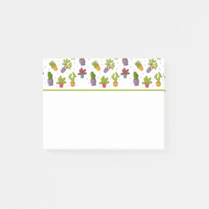 Niedliches Cactus Nature Succulents-Muster Post-it Klebezettel