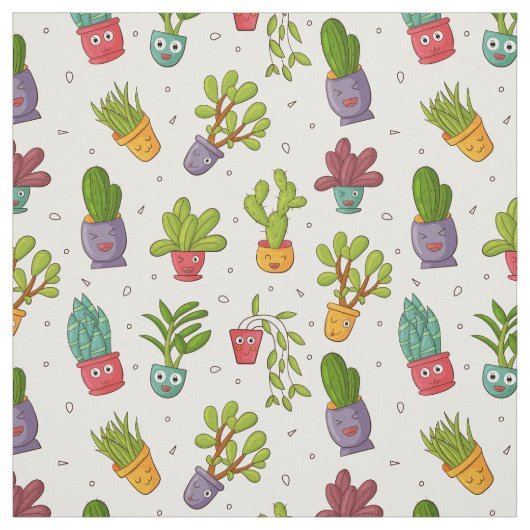Niedliches Cactus Nature Succulents-Muster Stoff (Muster)