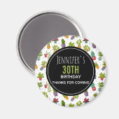 Niedliches Cactus Nature Succulents-Muster Vielen Magnet (Vorderseite/Rückseite)