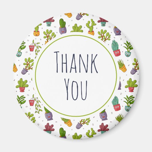 Niedliches Cactus Nature Succulents-Muster Vielen  Magnet (Vorne)