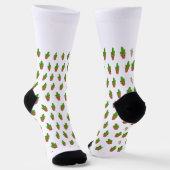 Niedliches Cactus Pattern auf Socken (Gewinkelt)