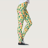 Niedliches Cactus Pattern Gelbe Kawaii-Stoffe Leggings (Rechts)