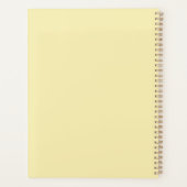 Niedliches Cactus Pattern Gelbe Kawaii-Stoffe Planer (Rückseite)