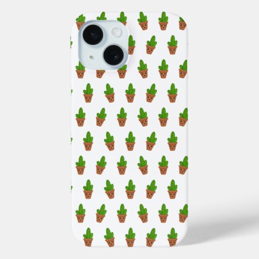 Niedliches Cactus Pattern Mobile Cover (Rückseite)