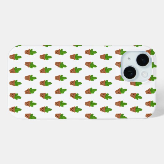 Niedliches Cactus Pattern Mobile Cover (Rückseite (Horizontal))