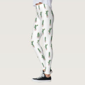 Niedliches Cactus Pot Pflanze Muster Leggings (Links)