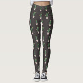 Niedliches Cactus Pot Pflanze Muster Leggings (Vorderseite)