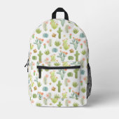 Niedliches Cactus Stehend Pattern Bedruckter Rucksack (Vorderseite)
