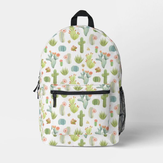 Niedliches Cactus Stehend Pattern Bedruckter Rucksack (Vorderseite)