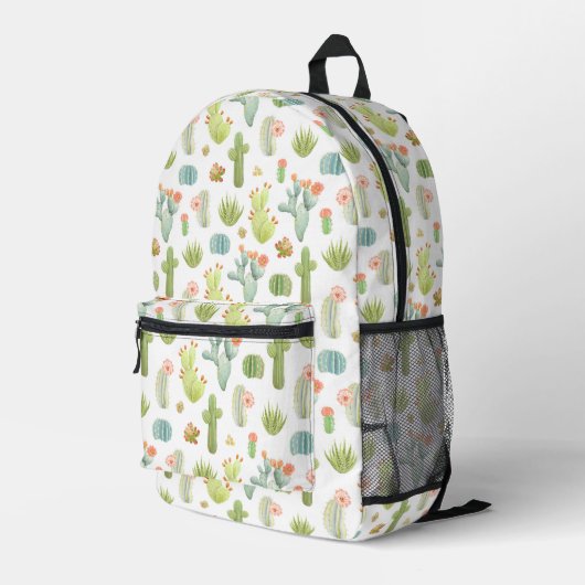 Niedliches Cactus Stehend Pattern Bedruckter Rucksack (Rückseitige Ecke Rechts)