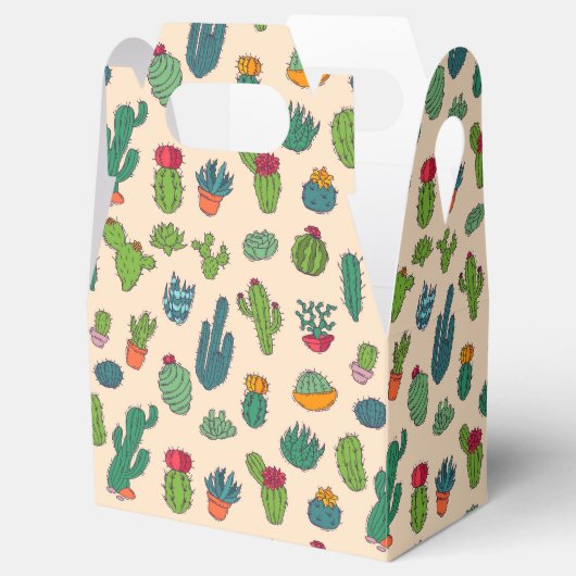 Niedliches Cactus Stehend Pattern Geschenkschachtel (Geöffnet)