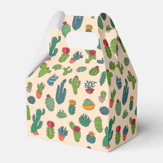 Niedliches Cactus Stehend Pattern Geschenkschachtel (Vorderseite)