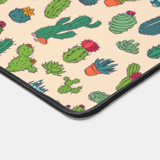 Niedliches Cactus Stehend Pattern Schreibtischunterlage (Ecke)