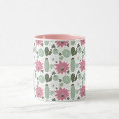 Niedliches Cactus succulents Monogramm Tasse (Zentrum)