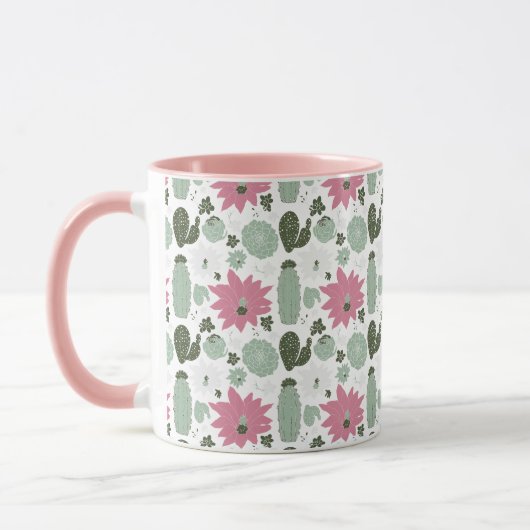 Niedliches Cactus succulents Pattern Tasse (Links)
