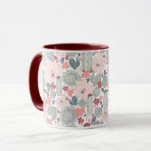 Niedliches Cactus succulents Pattern Tasse (Vorderseite Links)