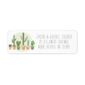 Niedliches Cactus Watercolor Succulent Pots Label (Vorne)