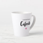 Niedliches Cafecito Personalisiert Latte Tasse (Rechte Ecke)
