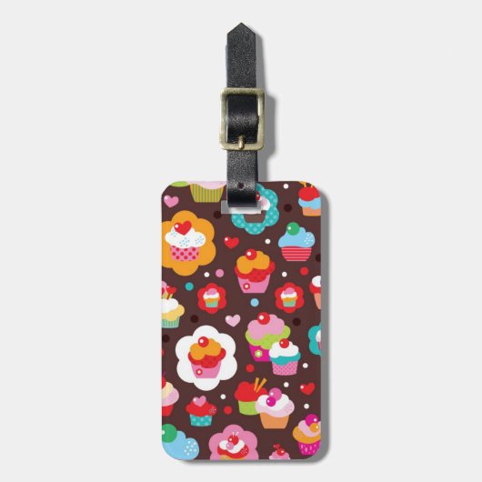 Niedliches Cake-Cake-Muster Gepäckanhänger (Vorderseite vertikal)