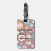 Niedliches Cake-Cake-Muster Gepäckanhänger (Rückseite vertikal)