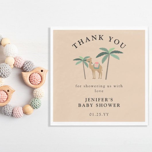 Niedliches Camel Baby Duschpapier Napkin. Serviette