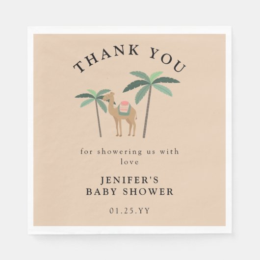 Niedliches Camel Baby Duschpapier Napkin. Serviette (Vorderseite)