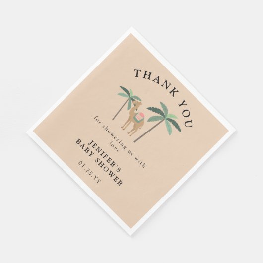 Niedliches Camel Baby Duschpapier Napkin. Serviette (Ecke)