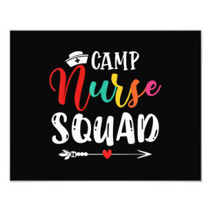 Niedliches Camp Nurse Squad Funny Nurses Match Fotodruck