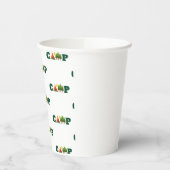 Niedliches Camping-Design mit Zelt und Bäumen Pappbecher (Links)