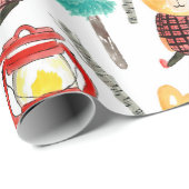 Niedliches Camping Geburtstagspapier Geschenkpapier (Rolleneckpunkt)