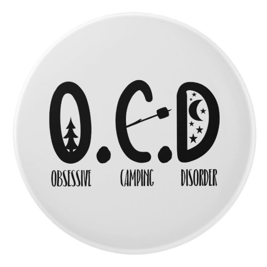 niedliches Camping Keramikknauf (Vorderseite)