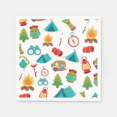 Niedliches Camping Party-Muster Servietten (Vorderseite)