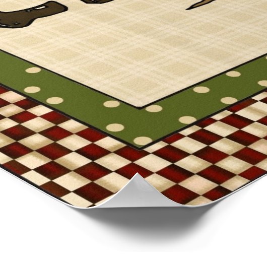 Niedliches Camping-Poster Poster (Ecke)